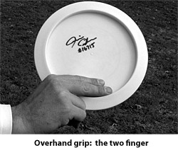 Forhand grip: two finger